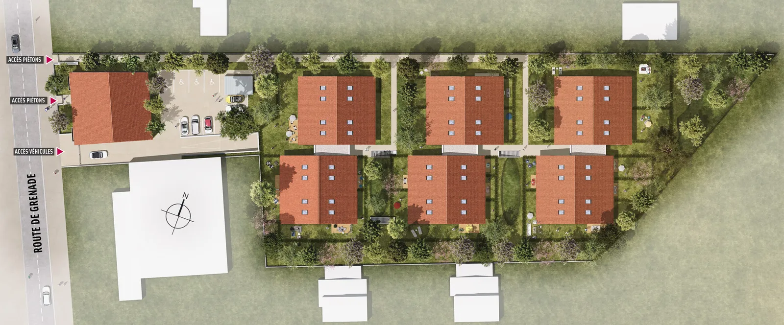 Parc Grenadine — plan de masse et accès