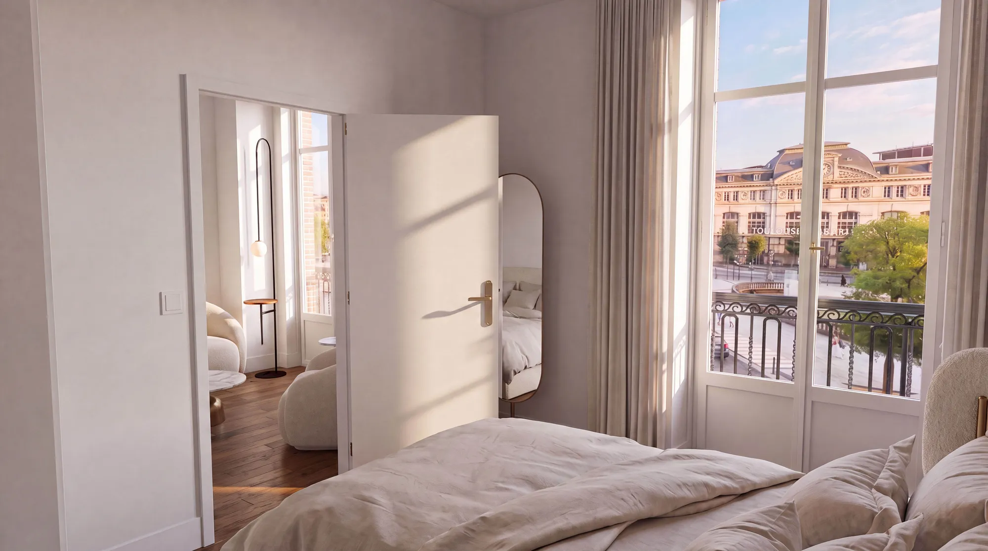 Le Régina, programme immobilier neuf à Toulouse : chambre d'un appartement
